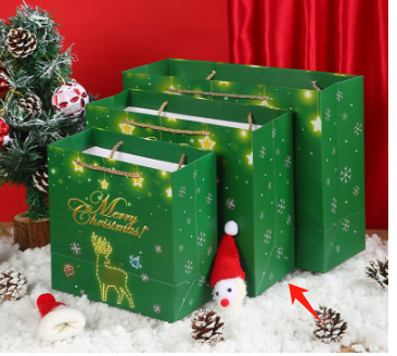 Green Christmas Gift Bag