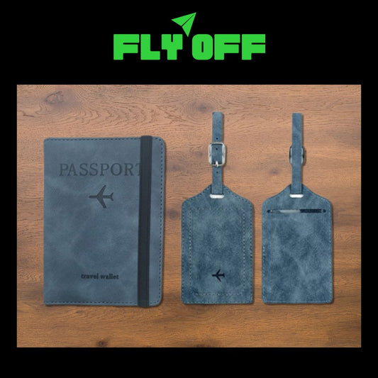 Leather Passport Case with Luggage Tag